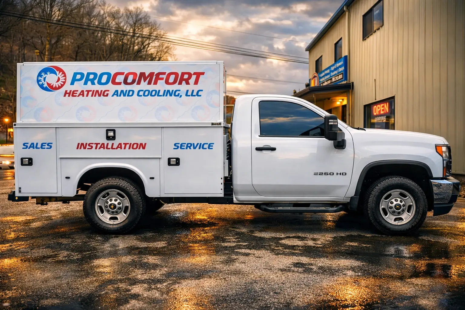 ProComfort HVAC service truck
