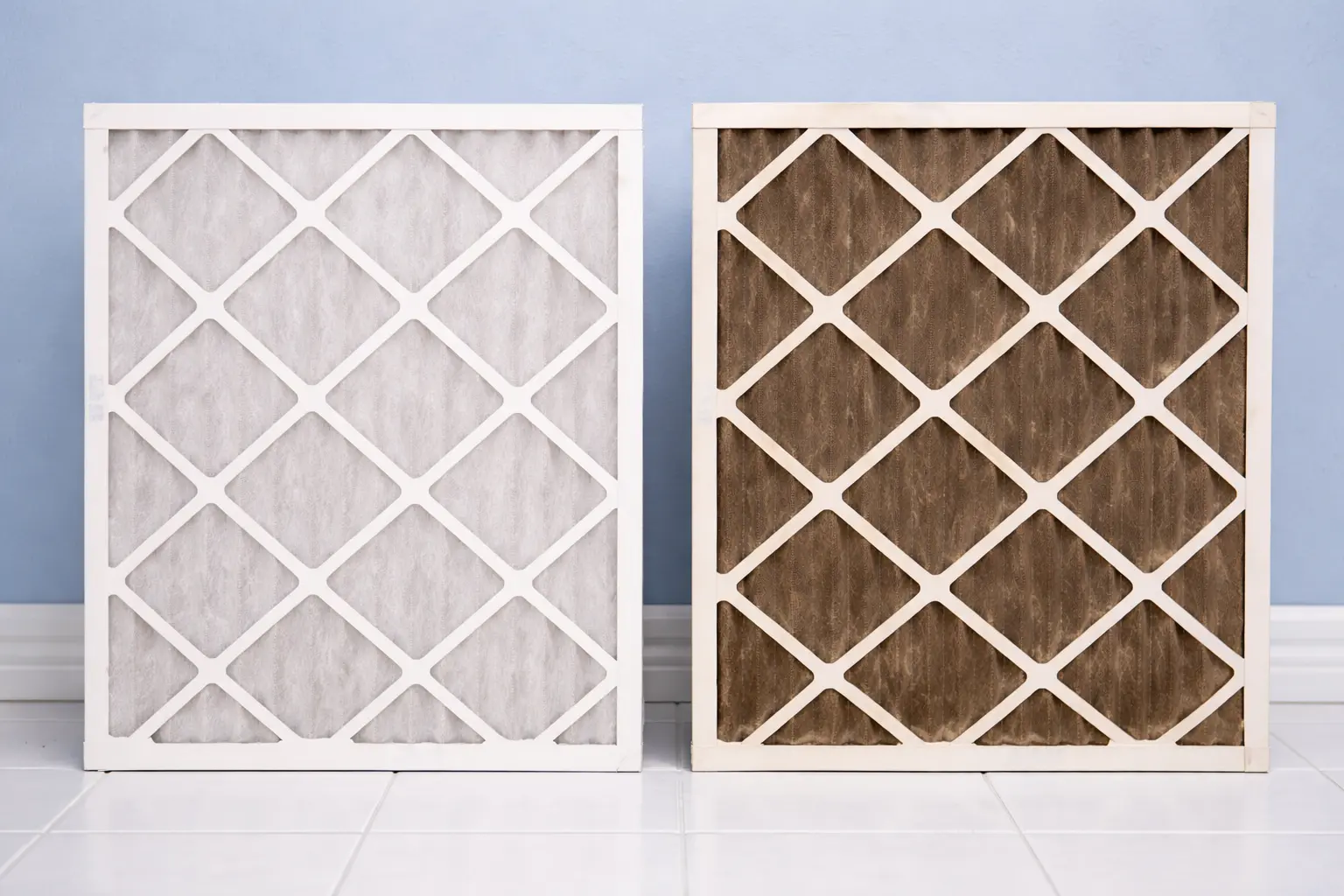Clean and dirty air filters