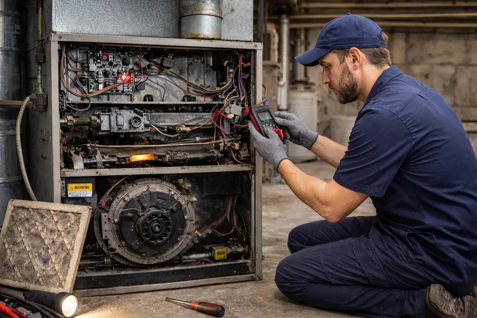 Furnace repair technician